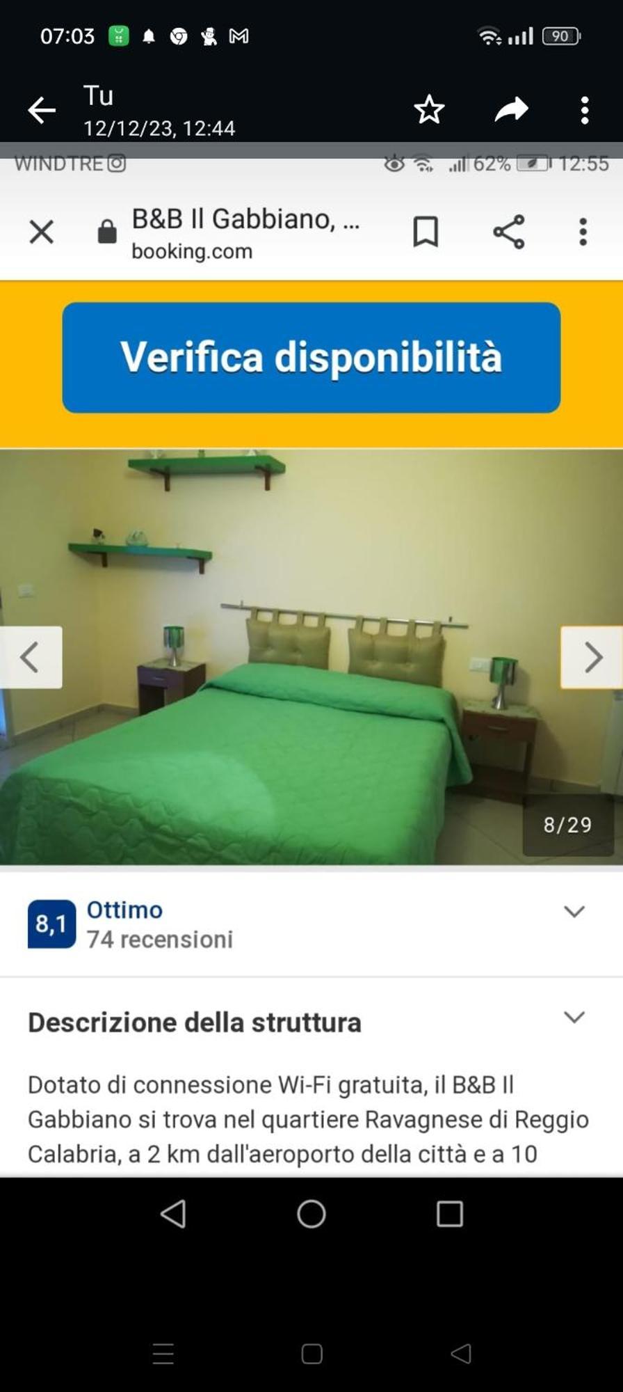 B&B Il Gabbiano Reggio Calabria Exterior photo